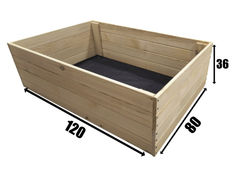 WARZYWNIAK SKRZYNIA NA WARZYWA INSPEKT DREWNIANY 80x120 PODWYŻSZANY 36cm WARZYWNIAK SKRZYNIA NA WARZYWA INSPEKT DREWNIANY 80x120 PODWYŻSZANY 36cm