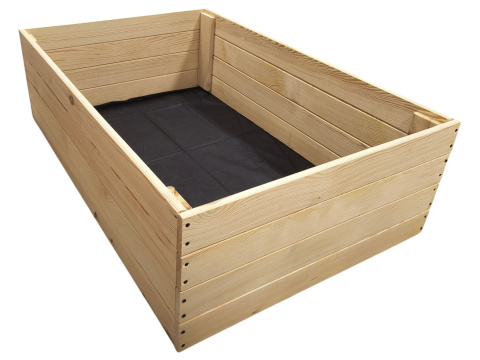 WARZYWNIAK SKRZYNIA NA WARZYWA INSPEKT DREWNIANY 80x120 PODWYŻSZANY 36cm