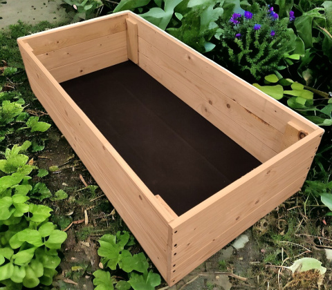 WARZYWNIAK ZIELNIK SKRZYNIA NA WARZYWA INSPEKT DREWNIANY 60x120 WYSOKI 27cm
