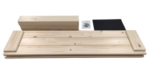 WARZYWNIAK ZIELNIK SKRZYNIA NA WARZYWA INSPEKT DREWNIANY 60x120 WYSOKI 27cm