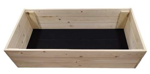WARZYWNIAK ZIELNIK SKRZYNIA NA WARZYWA INSPEKT DREWNIANY 60x120 WYSOKI 27cm