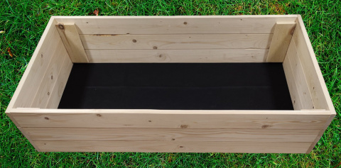 WARZYWNIAK ZIELNIK SKRZYNIA NA WARZYWA INSPEKT DREWNIANY 60x120 WYSOKI 27cm