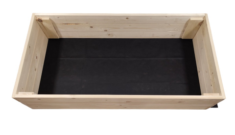 WARZYWNIAK ZIELNIK SKRZYNIA NA WARZYWA INSPEKT DREWNIANY 60x120 WYSOKI 27cm